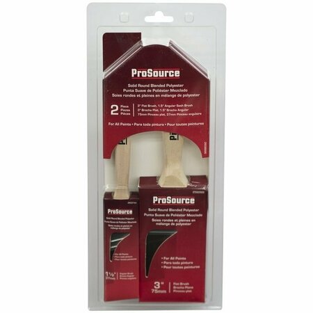 PROSOURCE Brush Solid Round Poly Set 2Pc OR A 11602 S